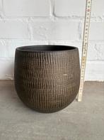 Bloempot met goud glans, Ophalen, Rond, Zo goed als nieuw, Aardewerk