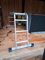 Multifunctionele aluminium vouwladder, Doe-het-zelf en Verbouw, Ophalen, Gebruikt, Overige typen, Minder dan 2 meter