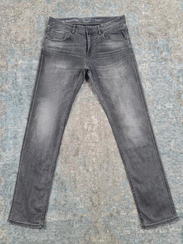 PME Nightflight W33 L34 Slim STRETCH Bronno3334 Grijs, Kleding | Heren, Spijkerbroeken en Jeans, Zo goed als nieuw, W33 - W34 (confectie 48/50)
