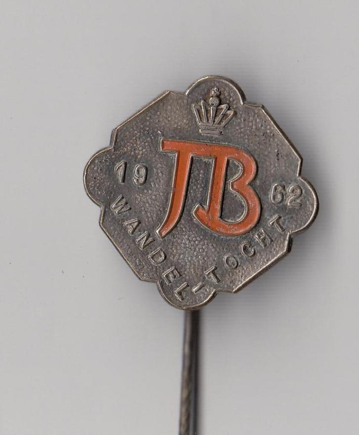 Juliana Wandeltocht 1962 speldje, Verzamelen, Speldjes, Pins en Buttons, Gebruikt, Speldje of Pin, Overige onderwerpen, Ophalen of Verzenden