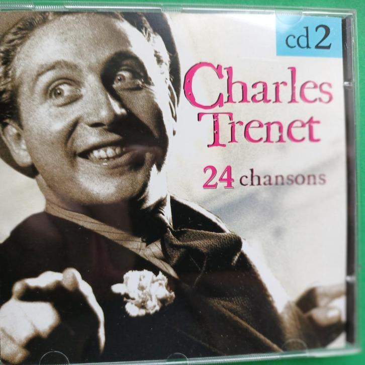 CHARLES TRENET - 24 CHANSONS - CD 1 + 2 (2 CD'S VOOR 4 EURO), Cd's en Dvd's, Cd's | Franstalig, Zo goed als nieuw, Ophalen of Verzenden