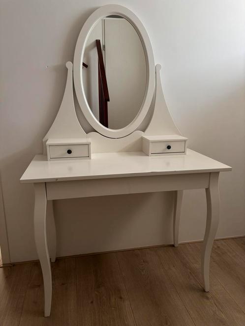Ikea Hemnes kaptafel / toilettafel met spiegel, Huis en Inrichting, Tafels | Kaptafels, Gebruikt, Minder dan 100 cm, 50 tot 100 cm