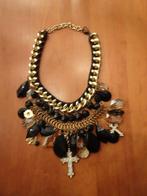 MADELEINE zwarte opvallende ketting- UNIEK, Sieraden, Tassen en Uiterlijk, Kettingen, Overige materialen, Verstelbaar, Verzenden