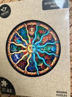 Houten puzzel zon maan horoscoop zodiac sterrenbeelden, Ophalen of Verzenden, Minder dan 500 stukjes, Nieuw, Legpuzzel