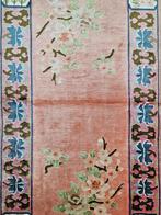 Handgeknoopt Oriental zijde tapijt pink Birds China 76x140cm, 50 tot 100 cm, Overige kleuren, Aubusson Frans floral Oriental hype
