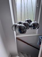 Retro hanglamp met 6 metalen bollen, Huis en Inrichting, Lampen | Hanglampen, Ophalen of Verzenden, Zo goed als nieuw