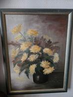 Bloemen in vaas, olieverfschilderij 2 stuks, Antiek en Kunst, Kunst | Schilderijen | Klassiek, Ophalen of Verzenden