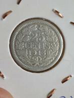 25 cent 1913, zilver , nr.4 (4), Postzegels en Munten, Munten | Nederland, Zilver, Ophalen of Verzenden, 25 cent