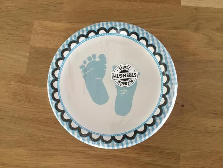 Borden baby voetjes blauw - 8 st | geboorte - babyshower, Hobby en Vrije tijd, Feestartikelen, Nieuw, Feestartikel, Geboorte of Huwelijk