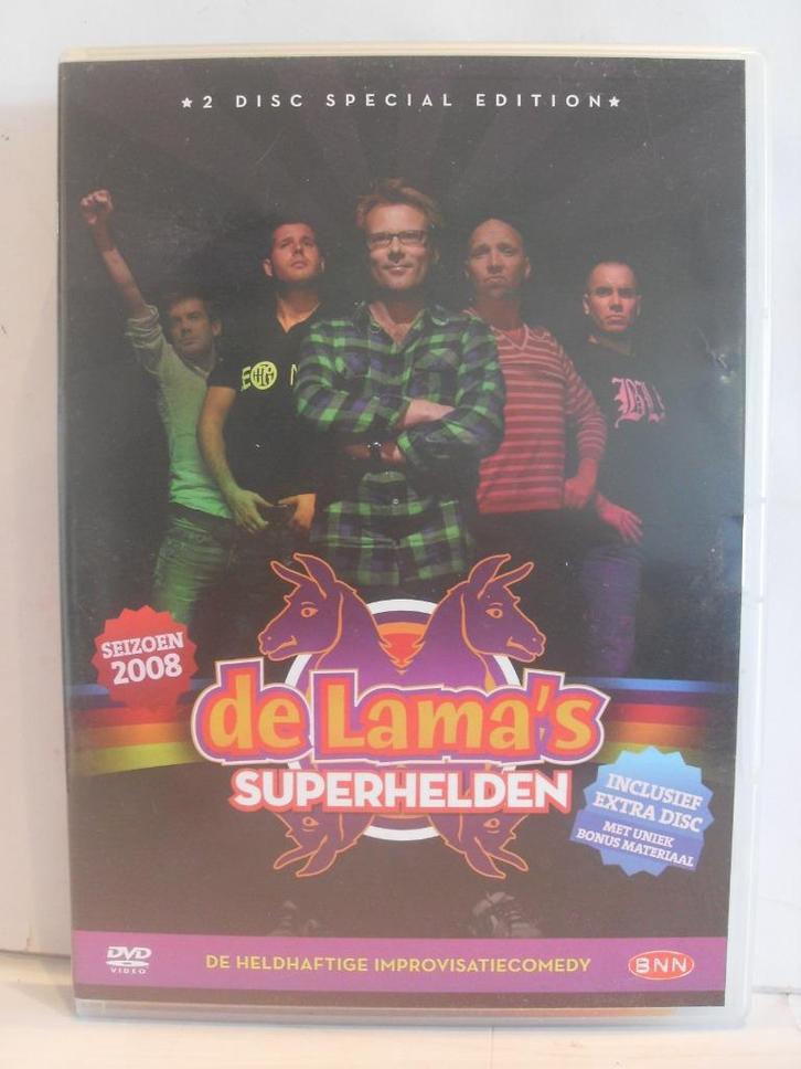 De Lama's - Superhelden (originele dvd's) 2-disc, Cd's en Dvd's, Dvd's | Cabaret en Sketches, Tv-programma of Sketches, Alle leeftijden