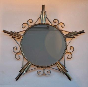Vintage Messing Zonnespiegel Deknudt beschikbaar voor biedingen