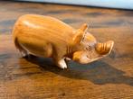 Handgesneden houten varken, Ophalen of Verzenden
