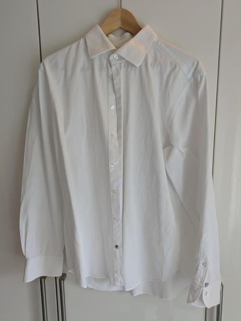 3 witte Profuomo overhemden, Kleding | Heren, Overhemden, Zo goed als nieuw, Halswijdte 43/44 (XL), Wit, Ophalen of Verzenden