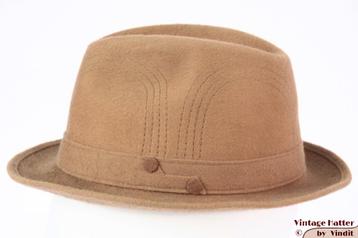 kleine Vintage Gleufhoed Stilmar beige bruin vilt 54,5 beschikbaar voor biedingen