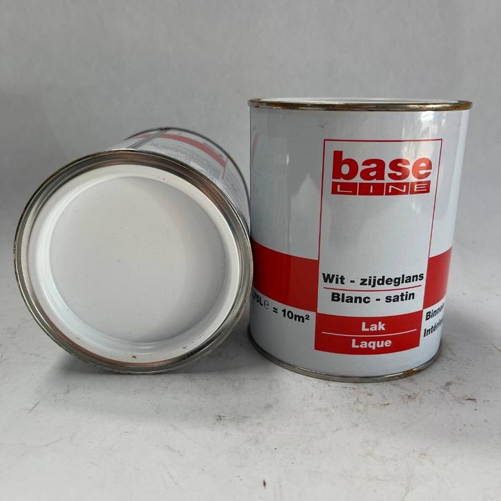 Baseline Lak Verf Wit Zijdeglans 750ml, Doe-het-zelf en Verbouw, Verf, Beits en Lak, Nieuw, Lak, Minder dan 5 liter, Wit, Ophalen of Verzenden
