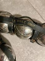 Vintage 2 Vintage Jeu de Boules Set met Leren Draagriem, Ophalen of Verzenden, Gebruikt