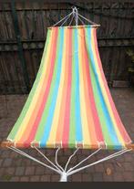 Katoenen hangmat met vrolijke kleuren, Gebruikt, Opvouwbaar, Ophalen of Verzenden, Eenpersoons