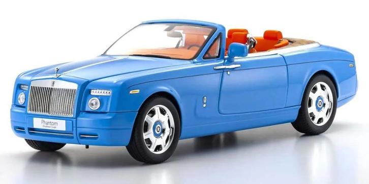 Kyosho 1:18 Rolls-Royce Phantom Drophead Coupé 2007 Light Bl, Hobby en Vrije tijd, Modelauto's | 1:18, Nieuw, Auto, Kyosho, Ophalen of Verzenden