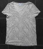 Cotton Club t-shirt, lichte luipaard print, glitter, mt M, Maat 38/40 (M), Cotton Club, Ophalen of Verzenden, Wit