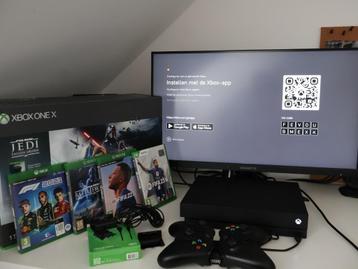 Xbox One X met controllers, docking station en games beschikbaar voor biedingen