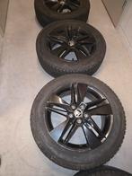 Skoda Superb 215 55 17 Original Black Velgen, 17 inch, Gebruikt, 215 mm, Winterbanden