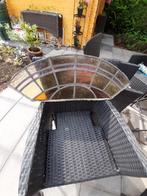 3 stuks antieke  glas in lood raam half rond, Antiek en Kunst, Ophalen