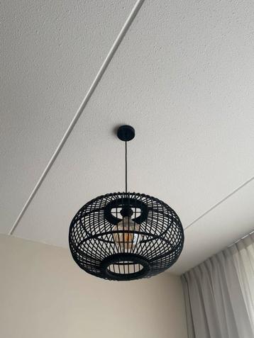 Hanglamp zwart bamboe