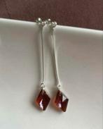 Prachtige oorstekers met Swarovski kristal,massief 925zilver, Verzenden, Nieuw, Zilver