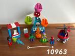 Duplo Spider-Man en vrienden kermisavontuur 10963 (compleet), Ophalen of Verzenden, Zo goed als nieuw, Complete set, Duplo