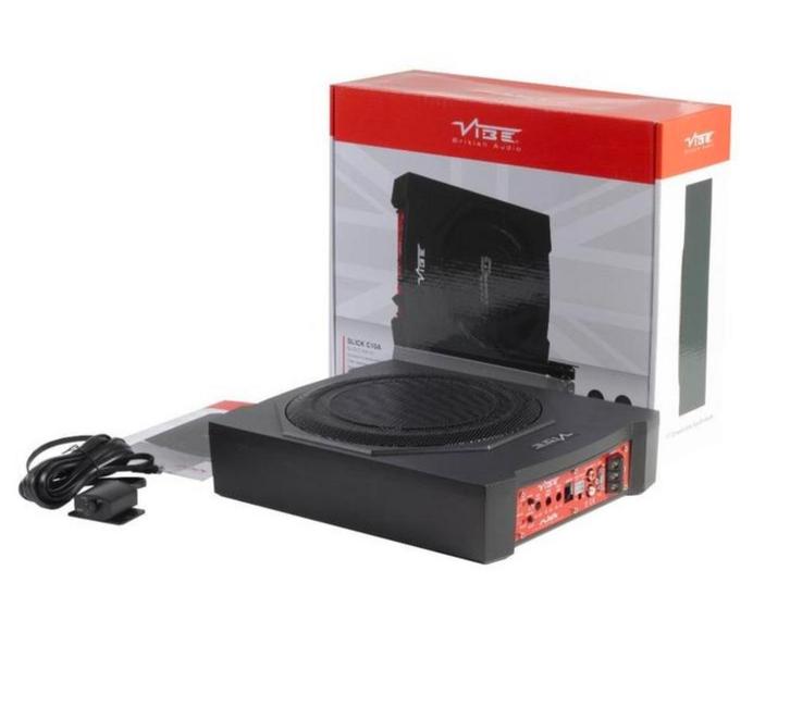 540 watt plat actieve subwoofer voor onder de voorstoel VIBE, Auto diversen, Autospeakers, Zo goed als nieuw, Ophalen of Verzenden