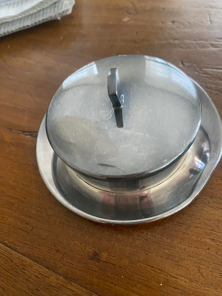 Verzilverd botervlootje van Sola, Antiek en Kunst, Antiek | Bestek, Ophalen of Verzenden