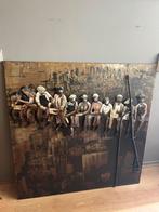 Metalen 3D Schilderij - Lunch Atop a Skyscraper, Antiek en Kunst, Ophalen