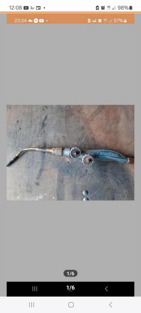 precioso toosco autogeen  hard soldeerbrander, Doe-het-zelf en Verbouw, Gereedschap | Lasapparaten, Gebruikt, Overige typen, Ophalen of Verzenden
