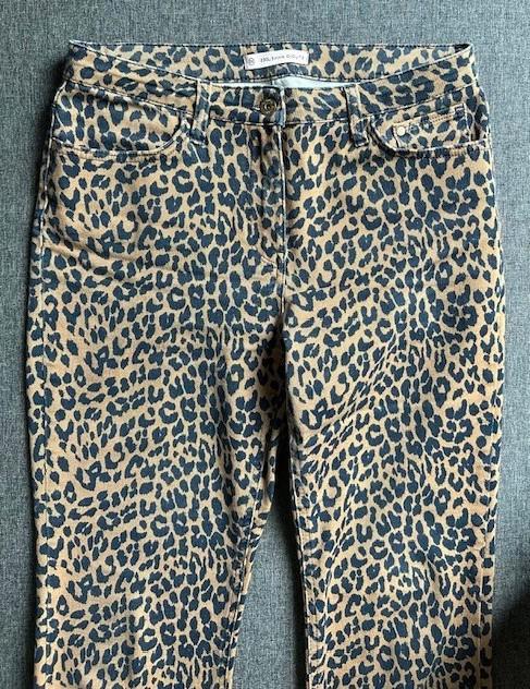 Studio Anneloes Elvira leopard denim trousers - maat xs, Kleding | Dames, Broeken en Pantalons, Zo goed als nieuw, Maat 34 (XS) of kleiner