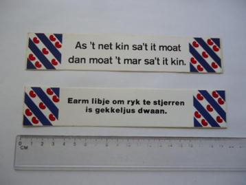 sticker oud Friesland fries retro frys spreuk tegel --j beschikbaar voor biedingen