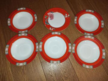 6 Pip Studio Blushing Birds Borden. 5x diep en 1 ontbijtbord beschikbaar voor biedingen