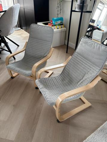 2x IKEA POÄNG Kinderstoel Incl. hoes nieuwstaat! beschikbaar voor biedingen