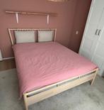 IKEA Björksnäs bed 160cm + Lönset lattenbodems, Ophalen, Beige, Tweepersoons, Zo goed als nieuw