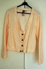 Poools vestje, zalm, met kant en koperkleurige knoopjes, Kleding | Dames, Maat 42/44 (L), Ophalen of Verzenden, Zo goed als nieuw