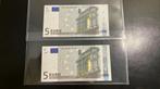 €5,- Malta (F) + €5,- Cyprus (G) - Zeldzaam!!, Postzegels en Munten, Bankbiljetten | Europa | Eurobiljetten, Setje, Malta, Ophalen of Verzenden
