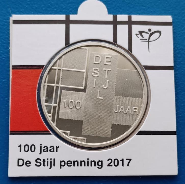 Munthouder 100 jaar De Stijl Penning - 2017, Postzegels en Munten, Penningen en Medailles, Overige materialen, Nederland, Verzenden