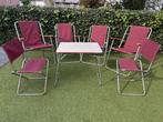 Retro Camping Set: 6 Stoelen & Tafel, Tuin en Terras, Tuinsets en Loungesets, Ophalen, Overige materialen, Gebruikt, Eettafel