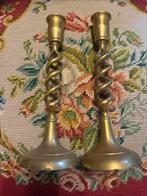 Vintage Koperen Kaarsenstandaard Set, Antiek en Kunst, Antiek | Kandelaars, Verzenden, Overige materialen