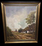 Schilderij Dorpsgezicht, Ophalen of Verzenden