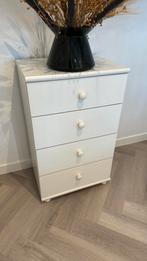 Ladekast wit 4 lades, hout, Ophalen, Gebruikt, 50 tot 100 cm, 3 of 4 laden