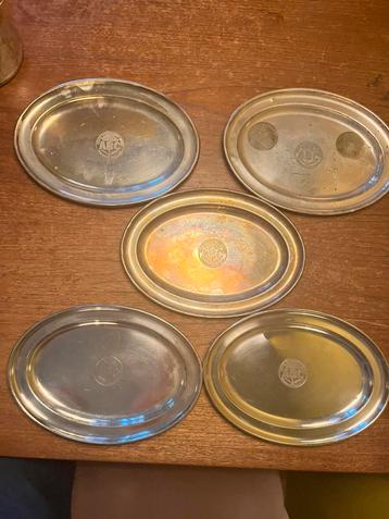 Set 5 Vintage Ovale EPNS Zilveren Schalen Gladwin Sheffield beschikbaar voor biedingen