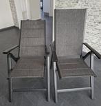 2 gloednieuwe verstelbare luxe tuinstoelen, Tuin en Terras, Tuinstoelen, Ophalen, Nieuw, Aluminium, Verstelbaar