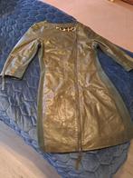 * Groene Leren Jurk / Mantel - Mission Blue * Mt. S * ZGAN *, Ophalen of Verzenden, Zo goed als nieuw, Knielengte, Maat 36 (S)