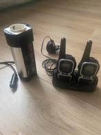 Walkie talkie + omvoerder voor auto, 5 tot 15 km, Ophalen of Verzenden, Zo goed als nieuw, Portofoon of Walkie-talkie