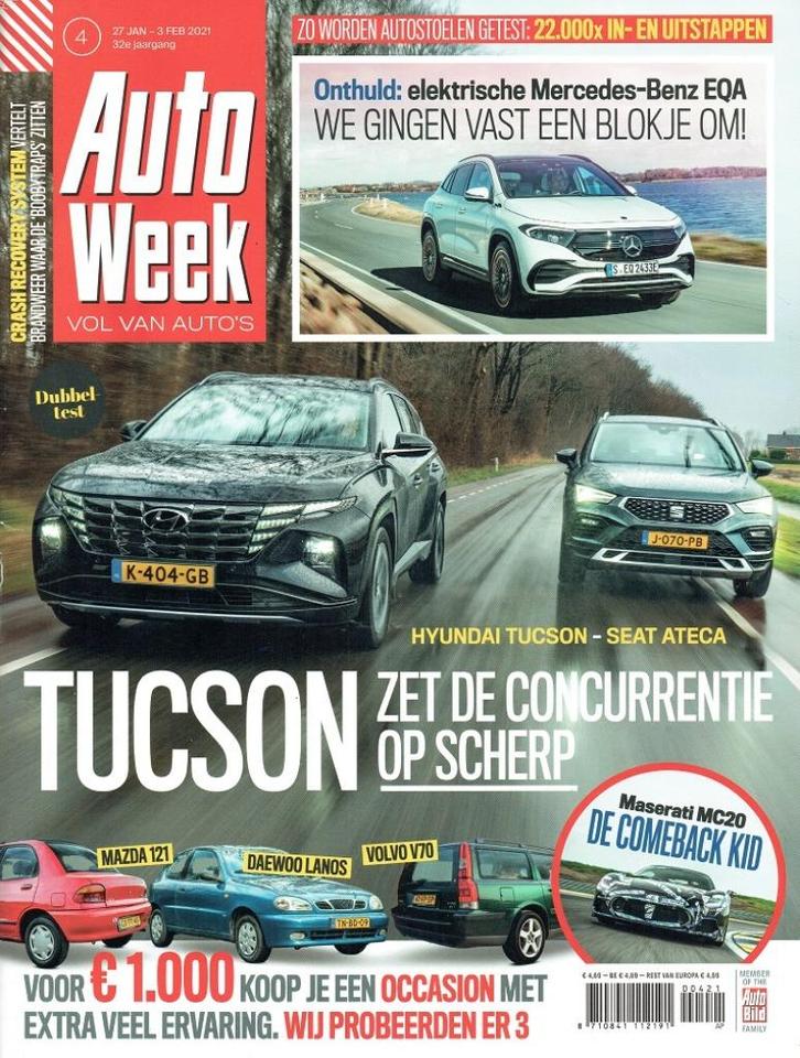 Autoweek 2021 nr. 4 (o.a. Hyundai Tucson & Seat Ateca), Boeken, Auto's | Folders en Tijdschriften, Gelezen, Algemeen, Verzenden